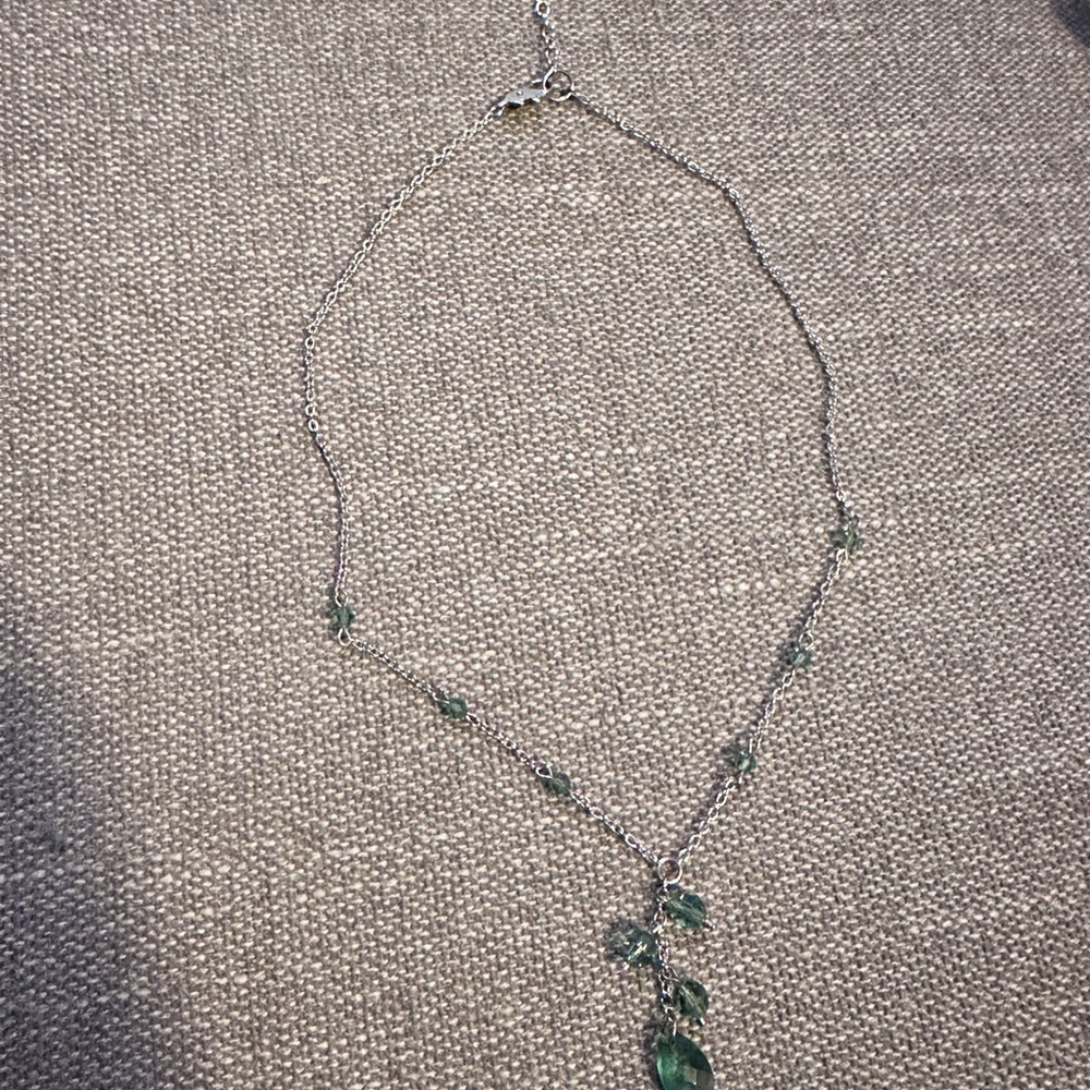 Loft Silver Necklace with Green